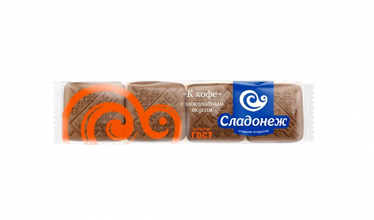 Печенье сахарное «К кофе» с шоколадным вкусом