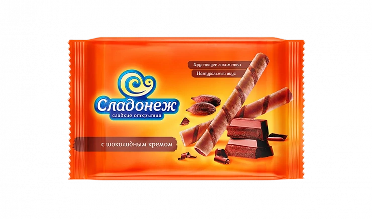 Вафельные трубочки ТМ «Сладонеж» с шоколадным кремом