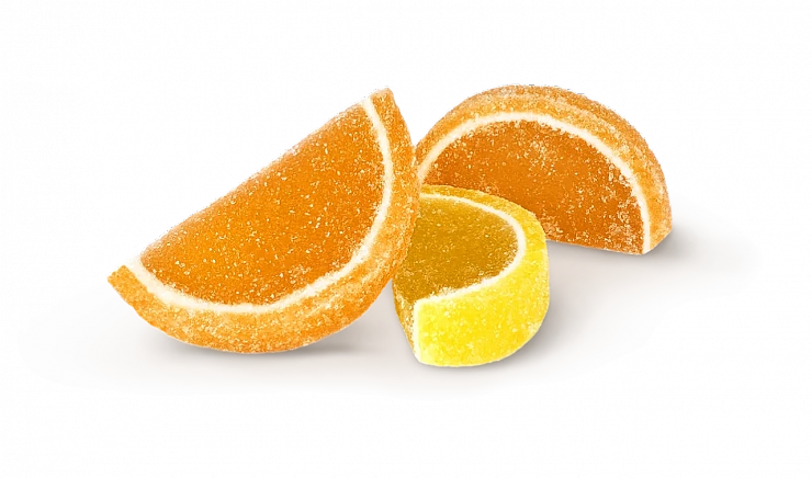Мармелад «Дольки» со вкусом апельсина и лимона