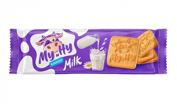 Печенье сахарное ТМ «Му и Ну» молочное
