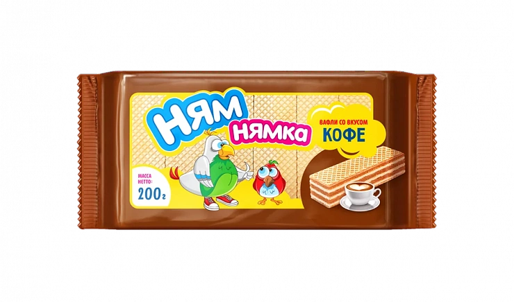 Вафли ТМ «Ням-Нямка» со вкусом кофе
