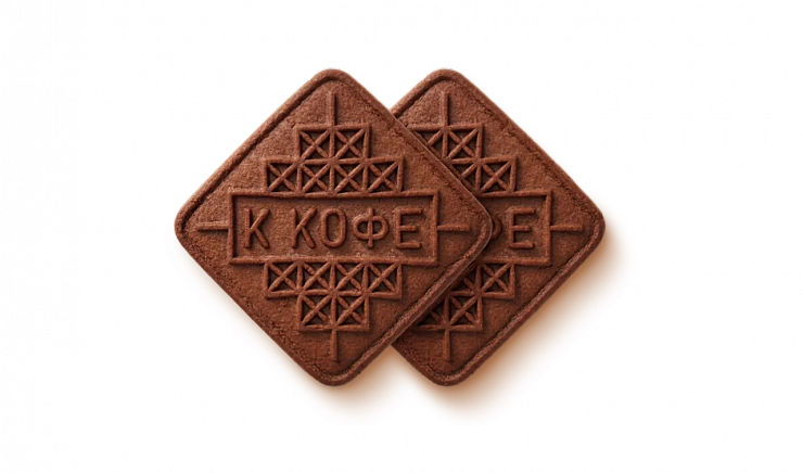 Печенье сахарное «К кофе» с шоколадным вкусом