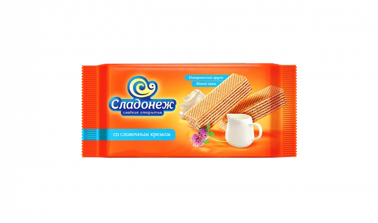 Вафли ТМ «Сладонеж» со сливочным кремом