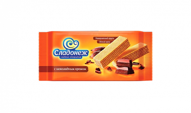Вафли ТМ «Сладонеж» с шоколадным кремом