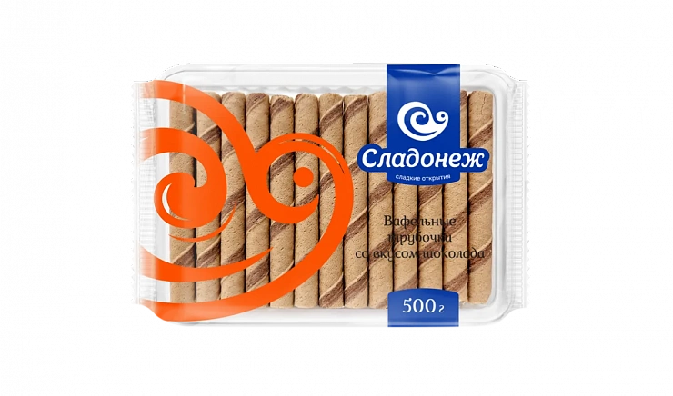 Вафельные трубочки со вкусом шоколада